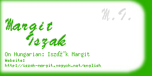 margit iszak business card